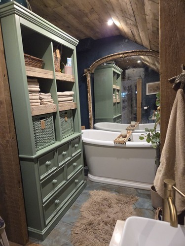 Custom built bathroom cabinet - built,