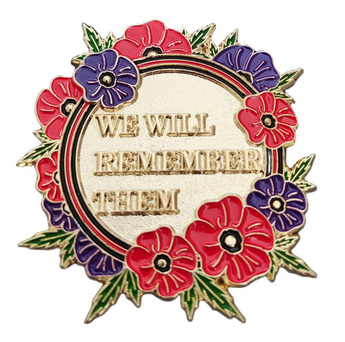 Purple flower pin - pin, poppy