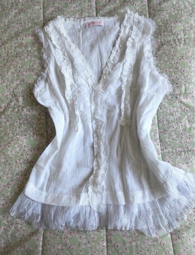 Ruffle vintage blouse - ruffle,