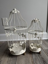 Set of 2 White Metal