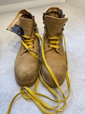 Pre-owned ARCO women's tan coloured steel toe cap safety boots size 5