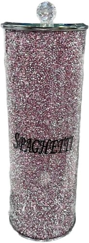 Pink crushed diamond glass - pink,