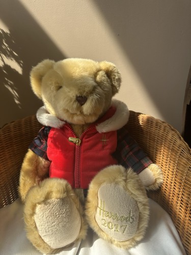 Harrods beige plush teddy bear - harrods,
