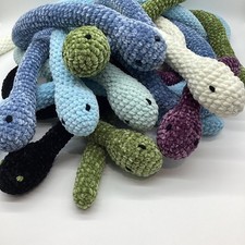 Long, crochet snake in soft
