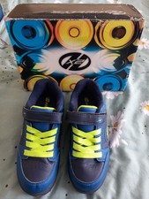 Heelys X2 blue kids wheel roller trainers, size 3 Eu35
