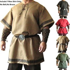 High Quality Medieval Norman Viking Costume Short Sleeve Tunic For Halloween