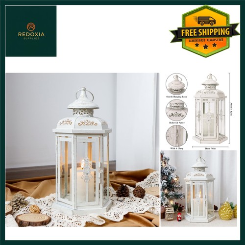 Vintage metal candle lantern - vintage,