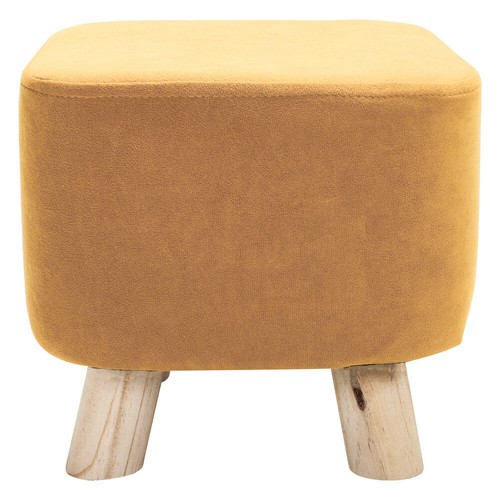 Velvet padded footstool - velvet,