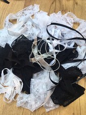 Black White Lace Bundles 20 meters top qaulity lace assorted widths &designs .