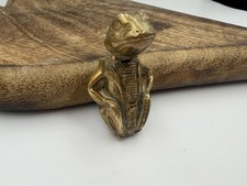 Antique Brass Frog Vesta Case