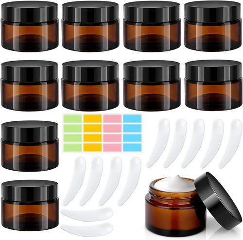 30ml amber glass jars 11pack - glass, jars,