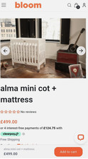 Bloom Alma Mini Cot Small