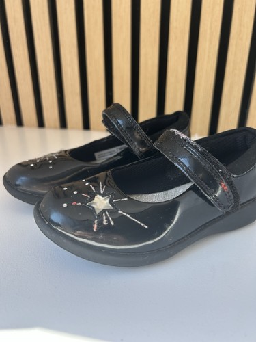 Clarks black patent leather - black,
