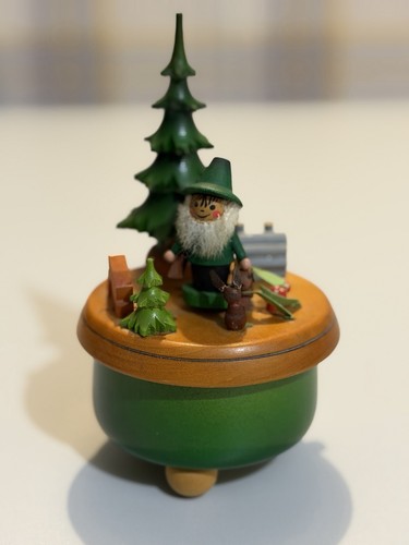 Vintage wooden gnome - wooden,