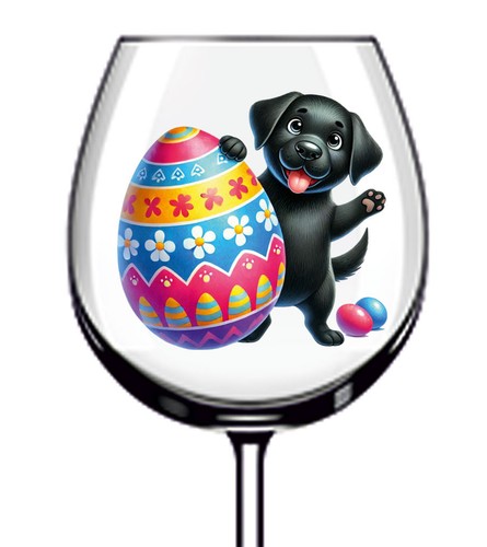12x colourful easter - colourful, dog