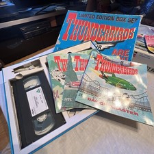 Thunderbirds Are Go- Box Set ITC (Video, 3 Books & Toy) (VHS, 1992)Vgc  Vintage