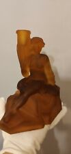 Walther and Sohne art glass semi nude naked lady figurine sculpture lamp base