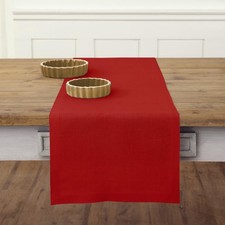 Linen Red Table Runner 72