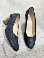 Gabor Navy Blue Faux Snakeskin