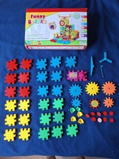 Funny Bricks set - Interlocking pieces - gears -50 pieces - USED - INCOMPLETE