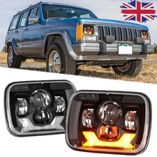 5x7 7x6 RHD LED Headlight DRL Turn Signal For 1984-01 Jeep Wrangler Cherokee XJ