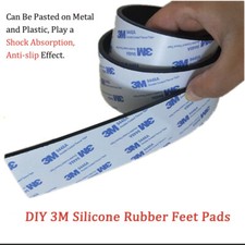 3M Self Adhesive Anti Slip Anti-Vibration Strip Silicone Rubber Feet Pads DIY