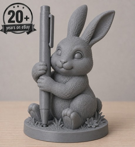 Rabbit pen holder statue - rabbit,