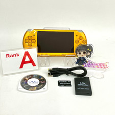 Sony PSP-3000 Bright Yellow Console A Rank & New Battery USB Cable Set 647