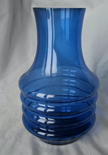 Scandinavian blue Riihimaki Tamara Aladin large art glass vase, mid century