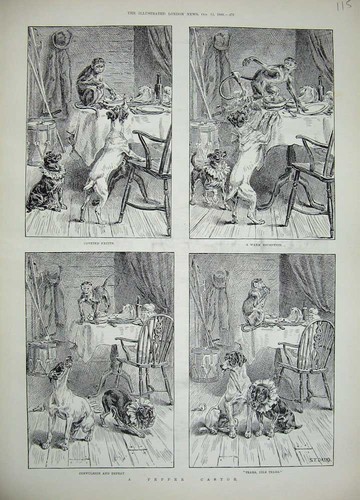 Original old antique - old, print