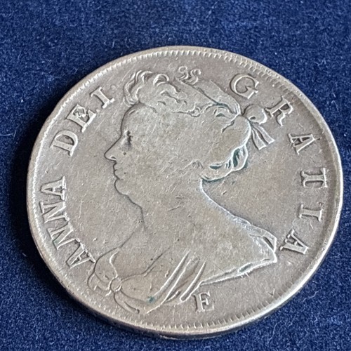 1707 queen anne half crown - 1707,