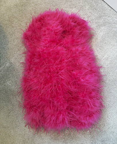 Prettylittlething pink feather - pink,