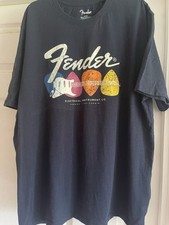Mens Next Generation Fender T-shirt Extra Large Blue Brand New Without Tags