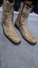 Mens genuine python boots