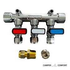 3 Way Gas manifold, 8mm Gas