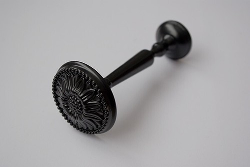 Black matt camomile rustic - black,