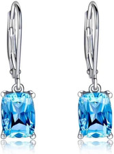 Sky Blue Topaz Drop Leverback