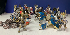 Vintage Papo, ELC Knight & Horses Action Figures - Bundle catapult with ball lan