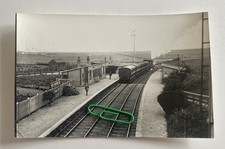 High Harrington Station 1921 B&W Photo Platform, Steam Train. Line Closed 1963