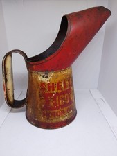 SHELL X100 MOTOR OIL QUART JUG POURER MEASURE GARAGE FORECOURT GAS STATION CAN