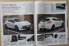 Original 2010 Autocar mag road test No 4942 RENAULT MEGANE RENAULTSPORT 250 CUP