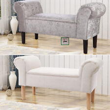 Linen/Velvet Chaise Lounge