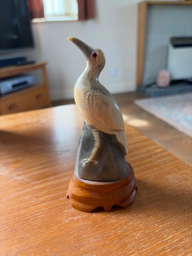 Handmade bird sculpture carved - handmade,