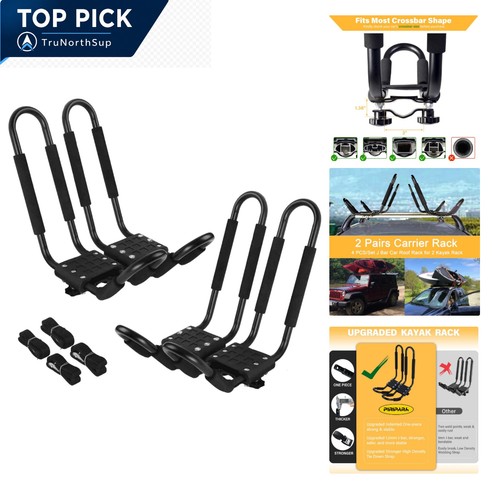 Kayak roof rack pairs - kayak, j-bar