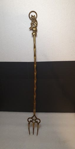 Vintage brass toasting fork - vintage,