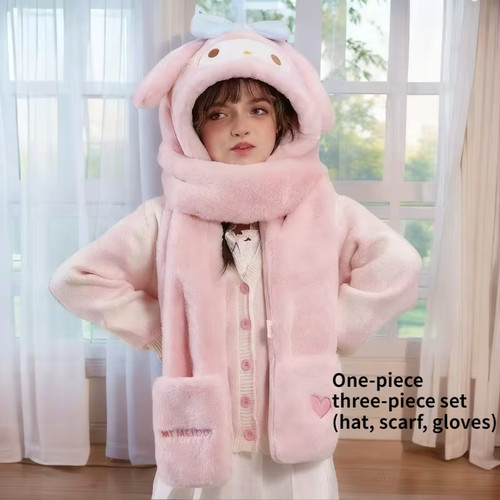 Warm plush girls scarf - warm,