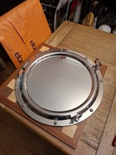 Next Retail Large 20" Chromed Porthole Nautical Corroded Wall Mirror