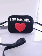 Love Moschino camera bag black canvas Crossbody 
