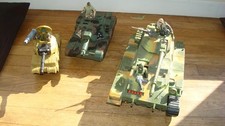 Vintage Lanard Self-propelled gun and tanks