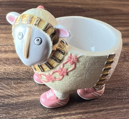 Sheep figurine tea and toast - figurine,
